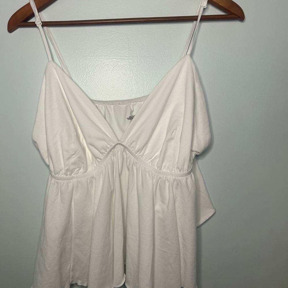 Wild Fable White Wrap Peplum Camisole